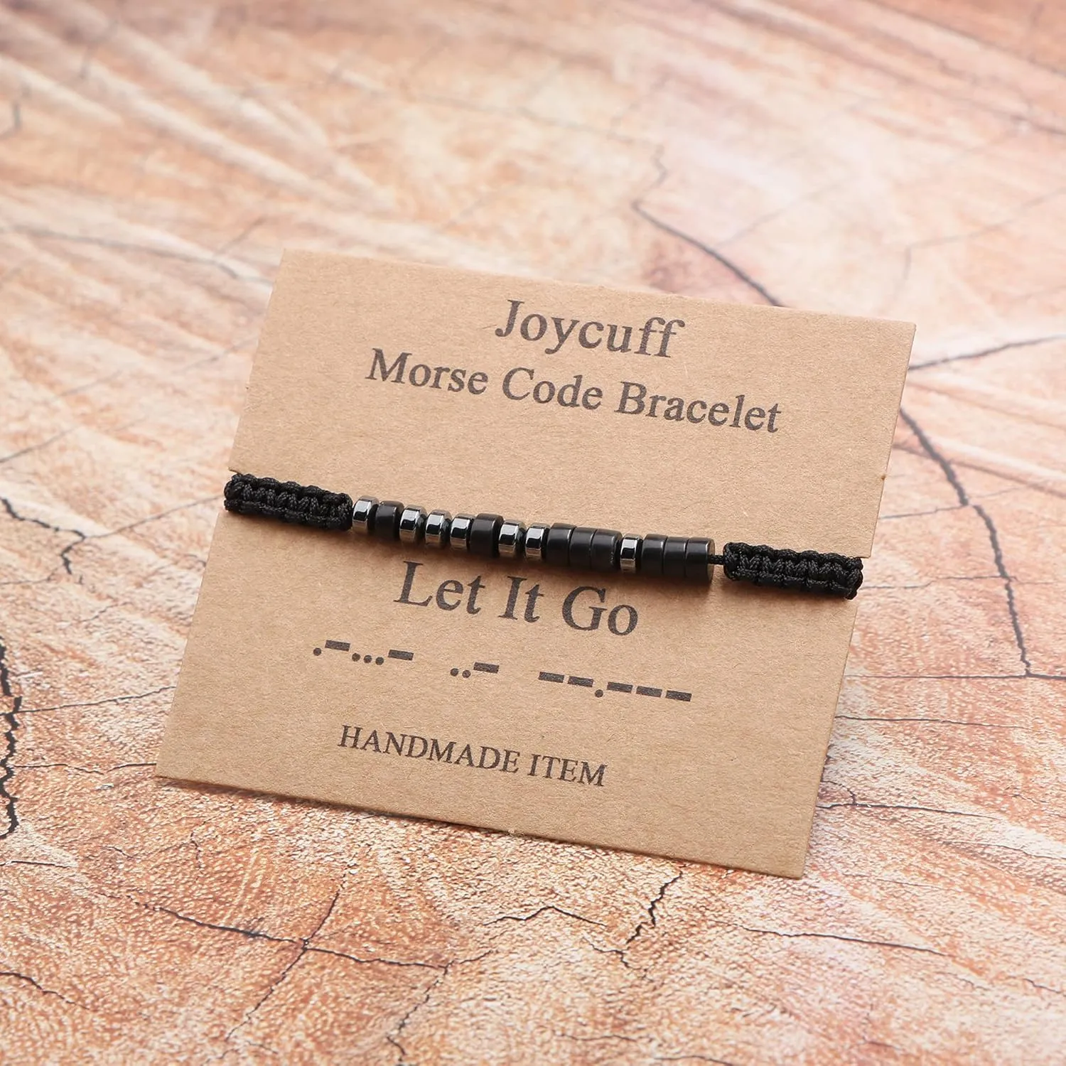 JoycuFF Morse Code Bracelets for Women Men Gifts for Her Him Mom Dad Daughter Sister Best Friend Funny Inspirational Bracelets for Women Jewelry Adjustable Silk Beaded Wrap Bracelet