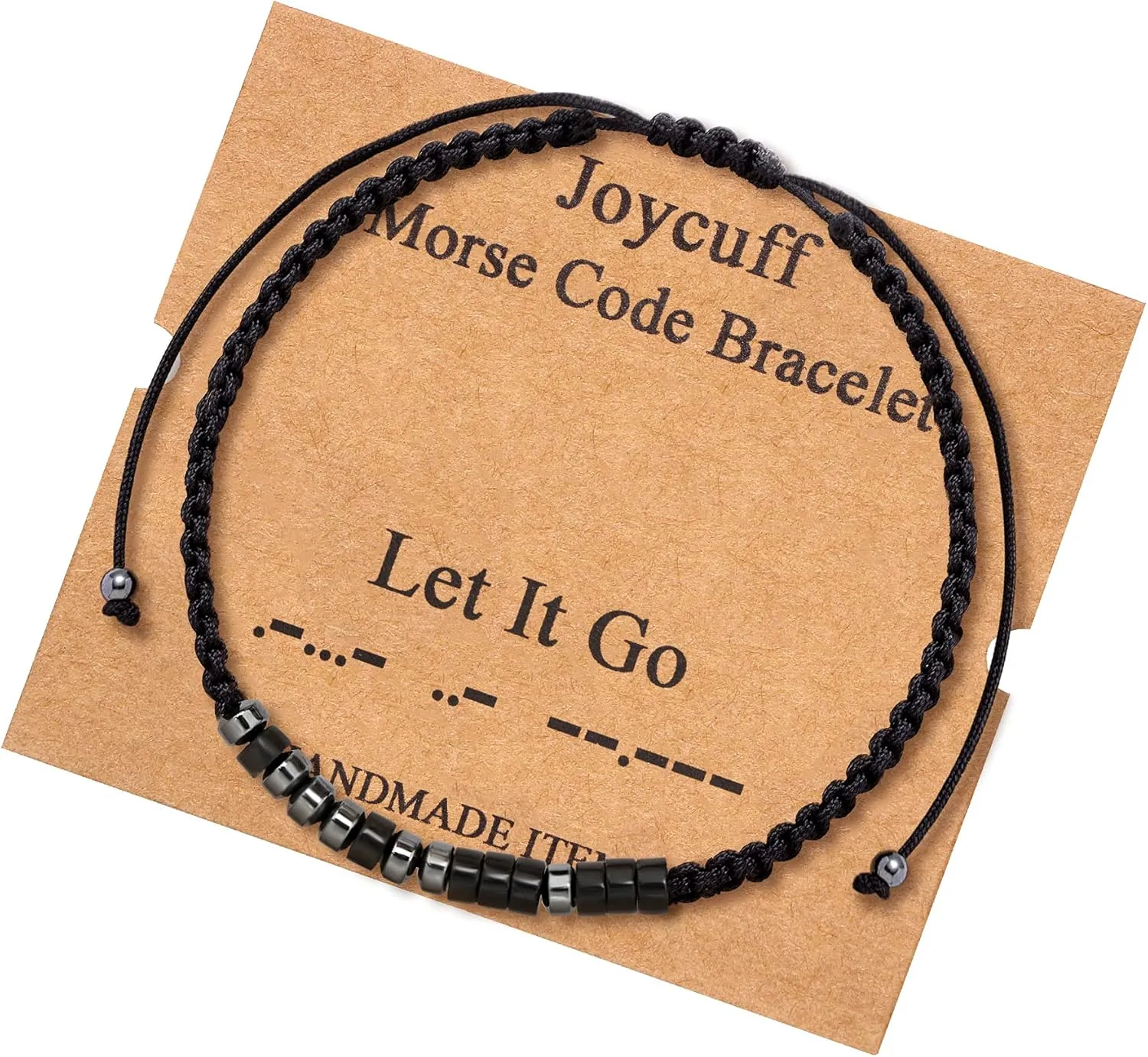 JoycuFF Morse Code Bracelets for Women Men Gifts for Her Him Mom Dad Daughter Sister Best Friend Funny Inspirational Bracelets for Women Jewelry Adjustable Silk Beaded Wrap Bracelet