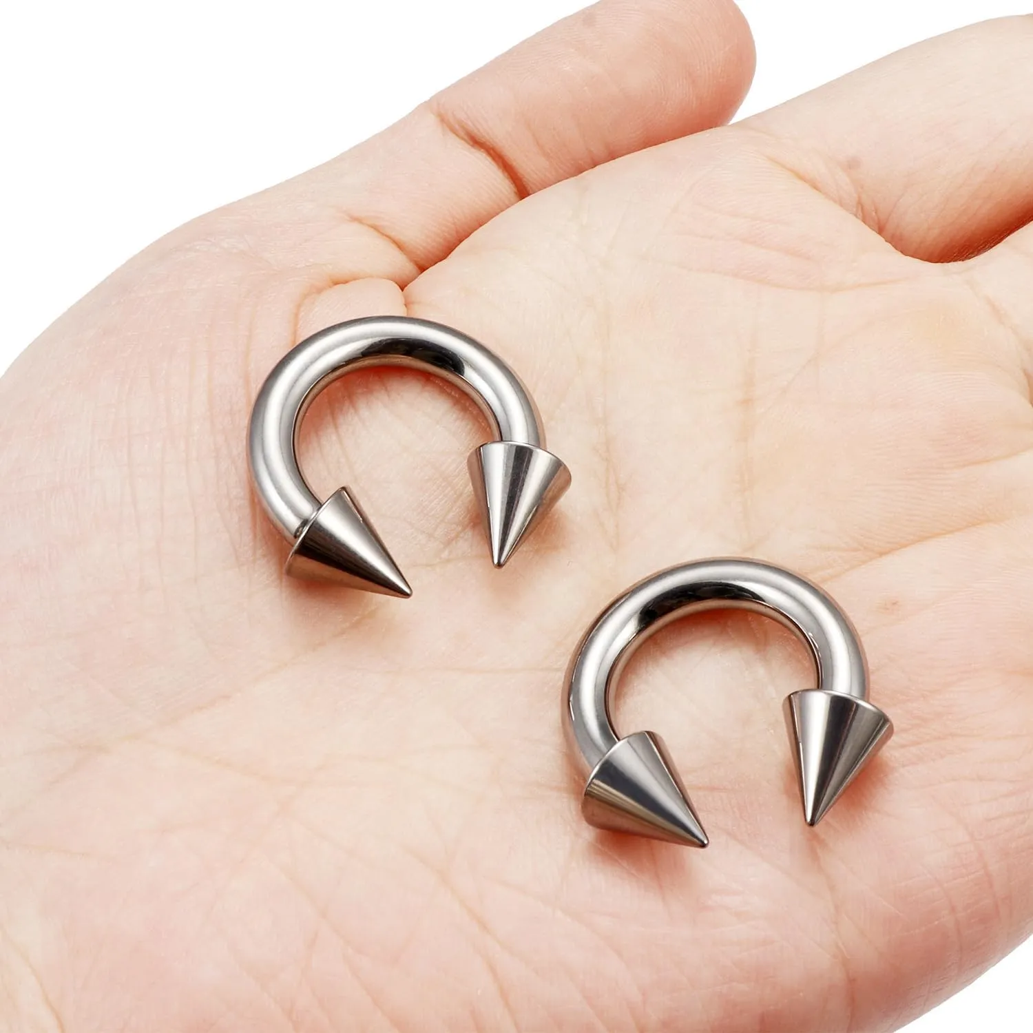 Kridzisw 8G 6G 4G 2G Titanium Septum Ring Gauges Earring Stretching kit 8 Gauge Hypoallergenic Lobe Hoop Earring Medical Implant Grade Large Septum Nose Ring Piercing Jewelry for Women Men