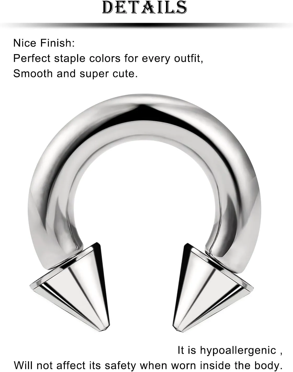 Kridzisw 8G 6G 4G 2G Titanium Septum Ring Gauges Earring Stretching kit 8 Gauge Hypoallergenic Lobe Hoop Earring Medical Implant Grade Large Septum Nose Ring Piercing Jewelry for Women Men