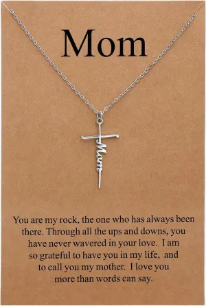 Lcherry Birthday Gifts for Grandma Mom Daughter Teacher Cross Necklace for Women Christian Necklaces Religious Gifts Jewelry for Women Mother's Day