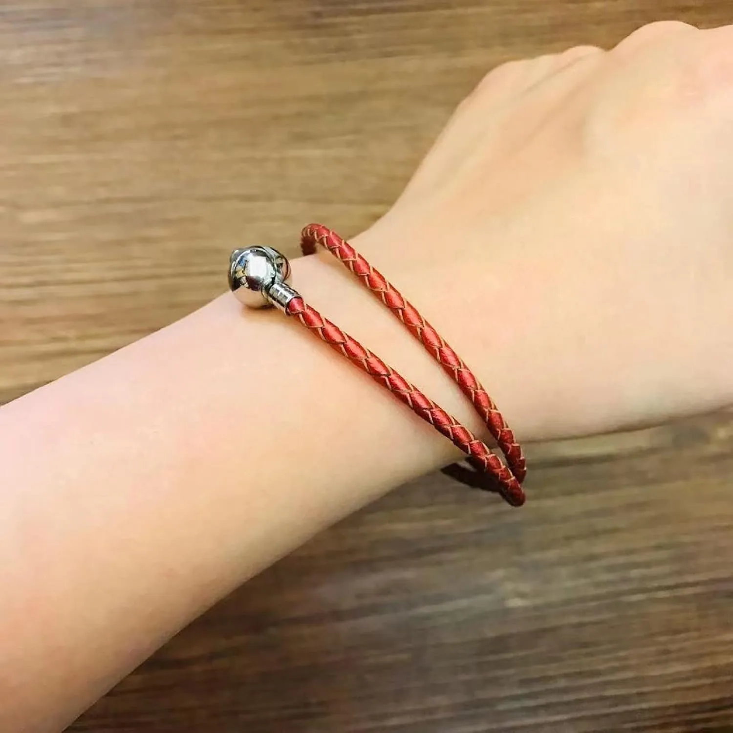 Leather Charm Braided-Double Chain Womens Charm for Bracelets Girl Jewelry 18cm 7.1inches Christmas Halloween 2023