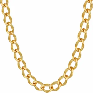 LIFETIME JEWELRY Diamond Cut Curb Link Chain Necklaces for Men & Women 24k Gold Plated (4mm 5.5mm 7mm)