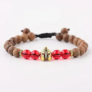 Men Natural Wood Beads Cross Bracelets Onyx Meditation Prayer Bead Bracelet Women Wooden Yoga Jewelry 6O4C5 (ABK040-8)