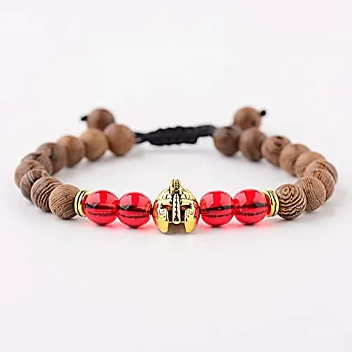 Men Natural Wood Beads Cross Bracelets Onyx Meditation Prayer Bead Bracelet Women Wooden Yoga Jewelry 6O4C5 (ABK040-8)