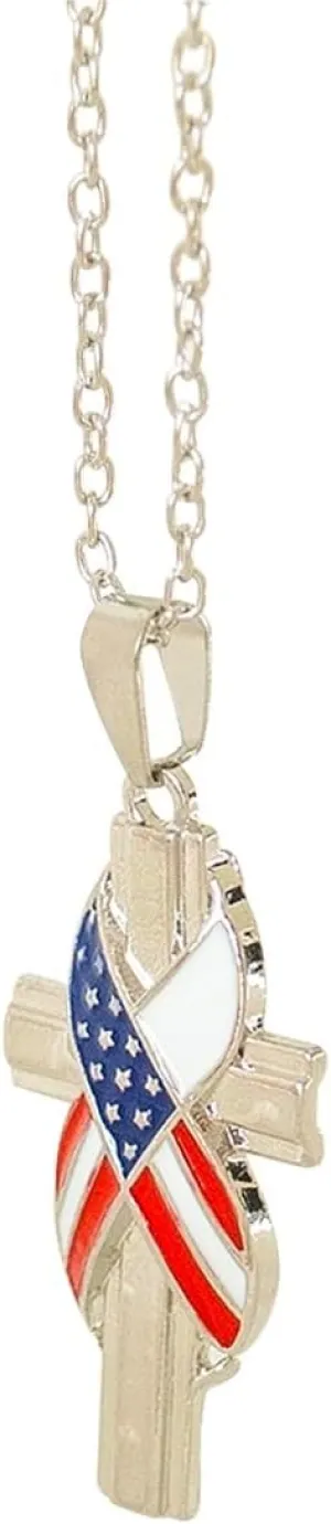 Mens Cross Necklaces Christian Crucifix Necklace Jesus Christ Silver Plated Jewelry Pendent Christianity Cross Minimalist Pendant Chain (FG41)