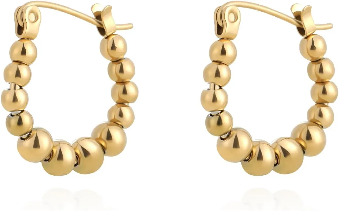 Milan Chiva 14K Gold Hoop Earrings for Women, Plated Knot Twisted Rope Round Earrings, Sparkle Huggie Dainty Hypoallergenic Small Earrings for Womens Fashion Jewelry