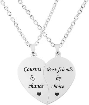MJartoria BFF Necklace for 2-Valentines Heart Matching Necklace Best Friends Pendant Friendship Necklace Set of 2 Birthday Gifts