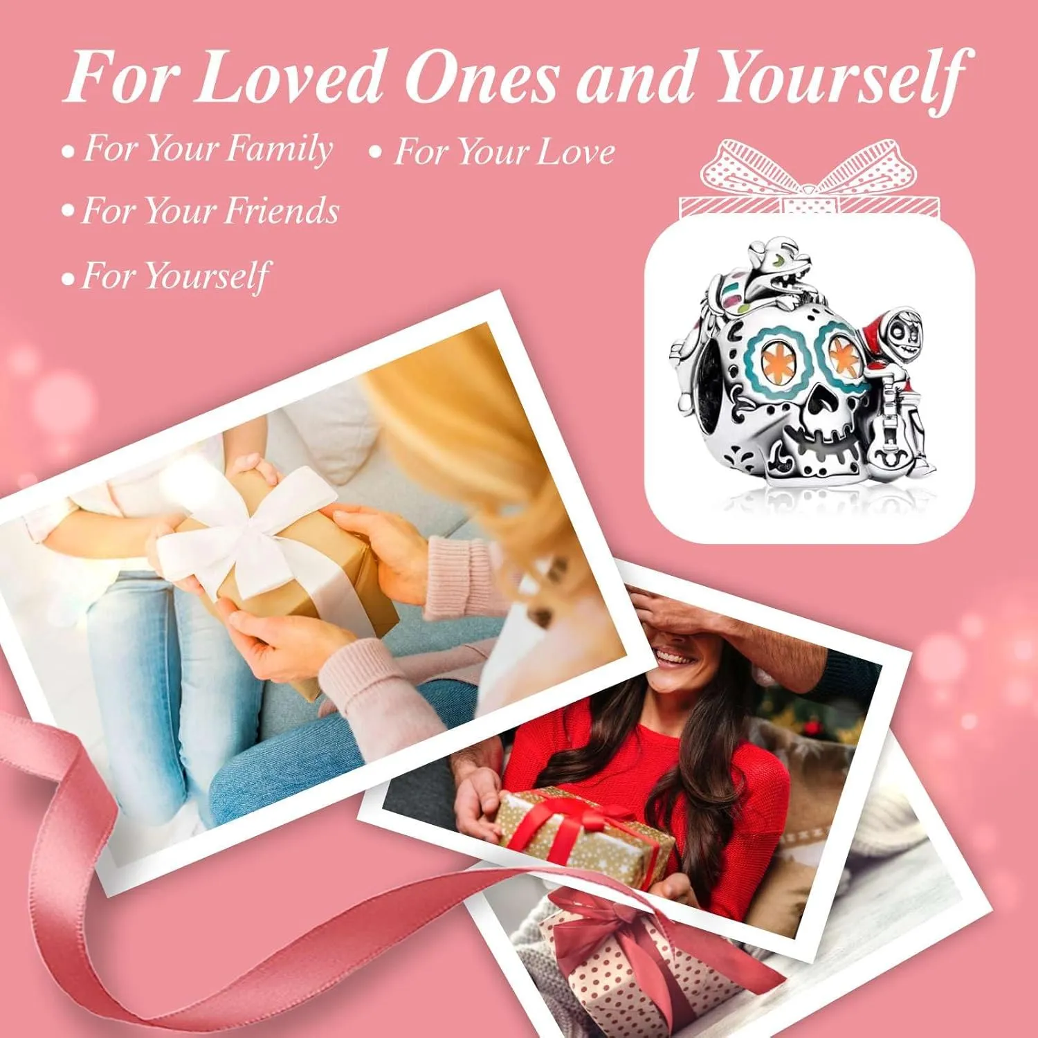 Mom Heart Family Charms Bead for Bracelets and Necklaces 925 Sterling Silver For Women Jewelry Present
