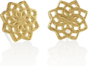 namana Mandala Stud Earrings for Women. Brushed Finish Sacred Geometry Earrings for Women. Cute Stud Earrings for Women. Mandala Flower Jewelry with Gift Box