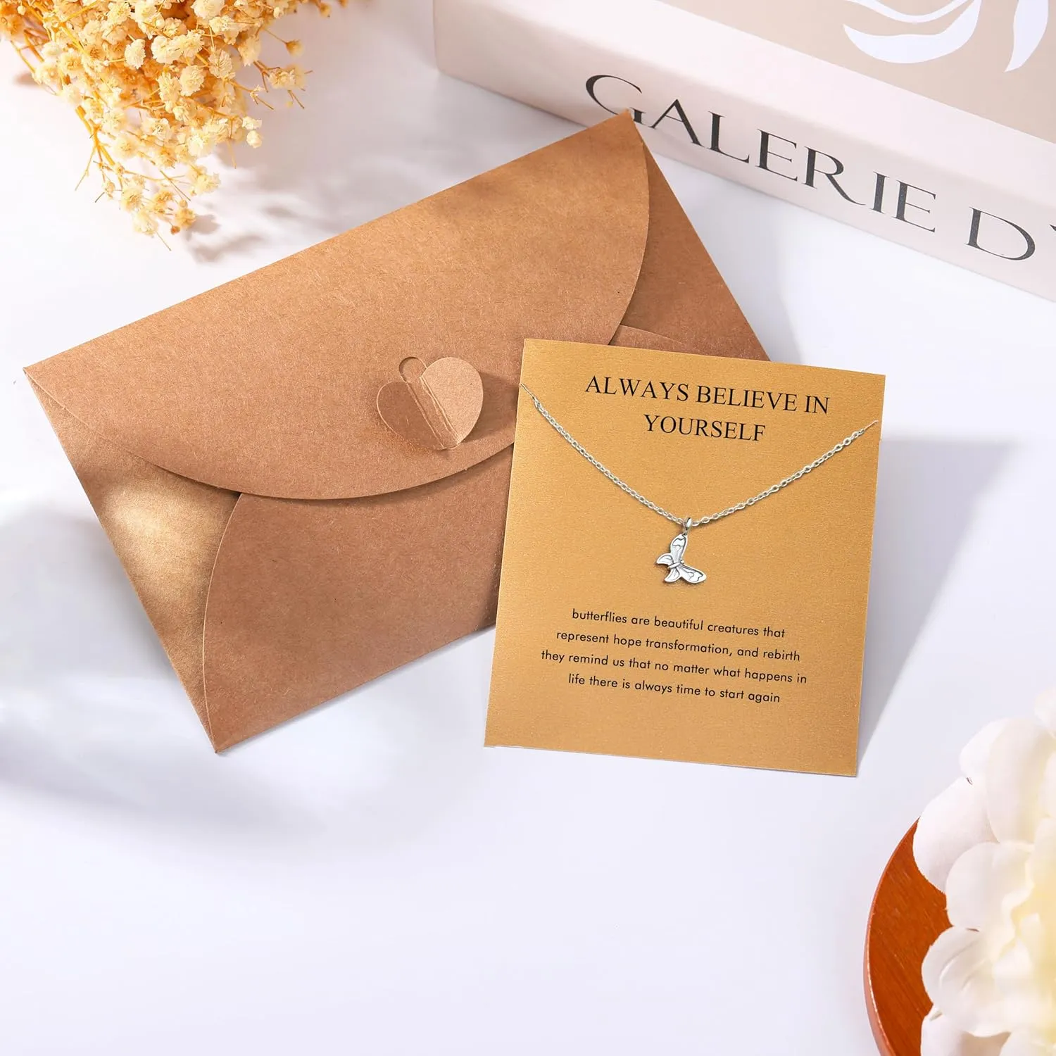 Necklaces for Women Teens, Horseshoe Butterfly Compass Necklace Best Friend Necklace Sister Gifts Daughter Gifts Graduation Chritmas Birthday