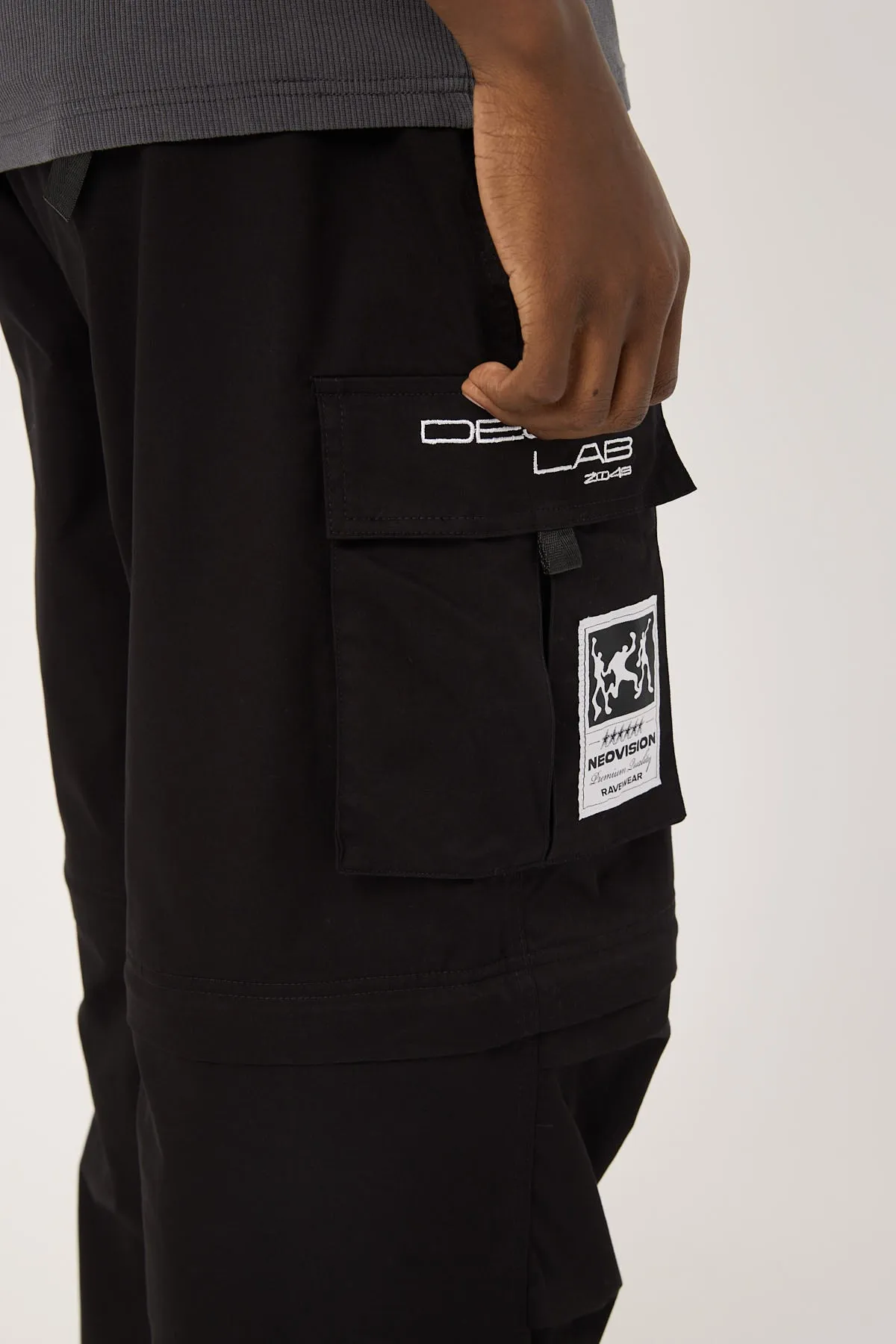 Neovision Ritual Wide Zip Off Cargo Pant Black