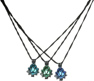 New 2025 Unisex Luminous Pendant Necklaces For Women Glow In The Dark Simple Flower Buddhism Glowing Necklace Fashion Jewelry Accessories With You Trendy Creative Gift For Women And Men