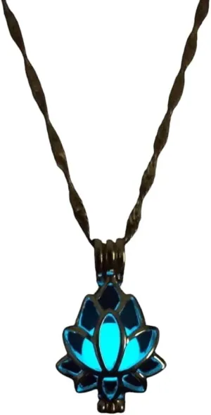 New 2026 Luminous Pendant Necklaces For Women Glow In The Dark Simple Flower Buddhism Glowing Necklace Fashion Jewelry Accessories With You Trendy Creative Gift