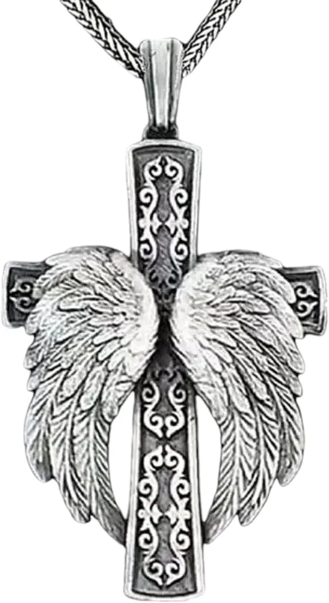 New 2026 Unisex Fashion Cross Necklace Religious Belief Jesus Pendant Hip Hop Necklaces For Men Jewelry Anniversary Decoration Luxury With You Accessories Trendy For Women And Men