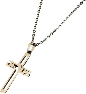 New for Trendy 2025 Jesus Cross Hollow Pendant Necklaces for Women Men Christian Chocker Stainless Steel Jewelry Fashion Accessories Creative Gift