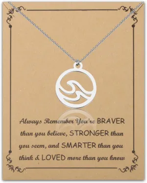 Ocean Waves Necklace Ocean Jewelry Gifts Beach Lover Gift Surfer Beach Ocean Jewelry Gifts Beach Necklaces Summer Necklace