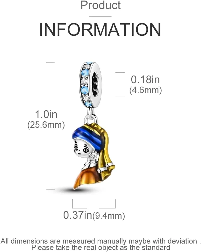 Parmuz 925 Sterling Silver Charm for Bracelets Dog Evil Eye Travel Love Mom Dangle Charms for European Bracelets Necklace Pendant Beads Jewelry Gift for Woman