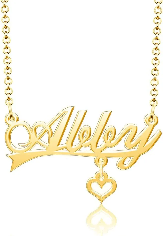 Personalized Custom Name Necklaces Heart Cross Crown Butterfly Key Personal Name Necklace Custom Made Customized Gift for s Women Men