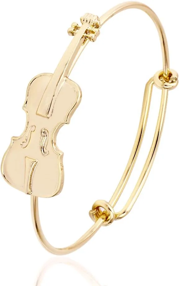 Preppy Bracelets Music Lover Violin Stretch Bangle Bracelet Jewelry Gifts