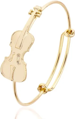 Preppy Bracelets Music Lover Violin Stretch Bangle Bracelet Jewelry Gifts