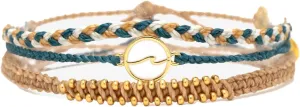 Pura Vida Bracelet Marine Bracelet Stack, 3 Stackable Bracelets Pack for Women