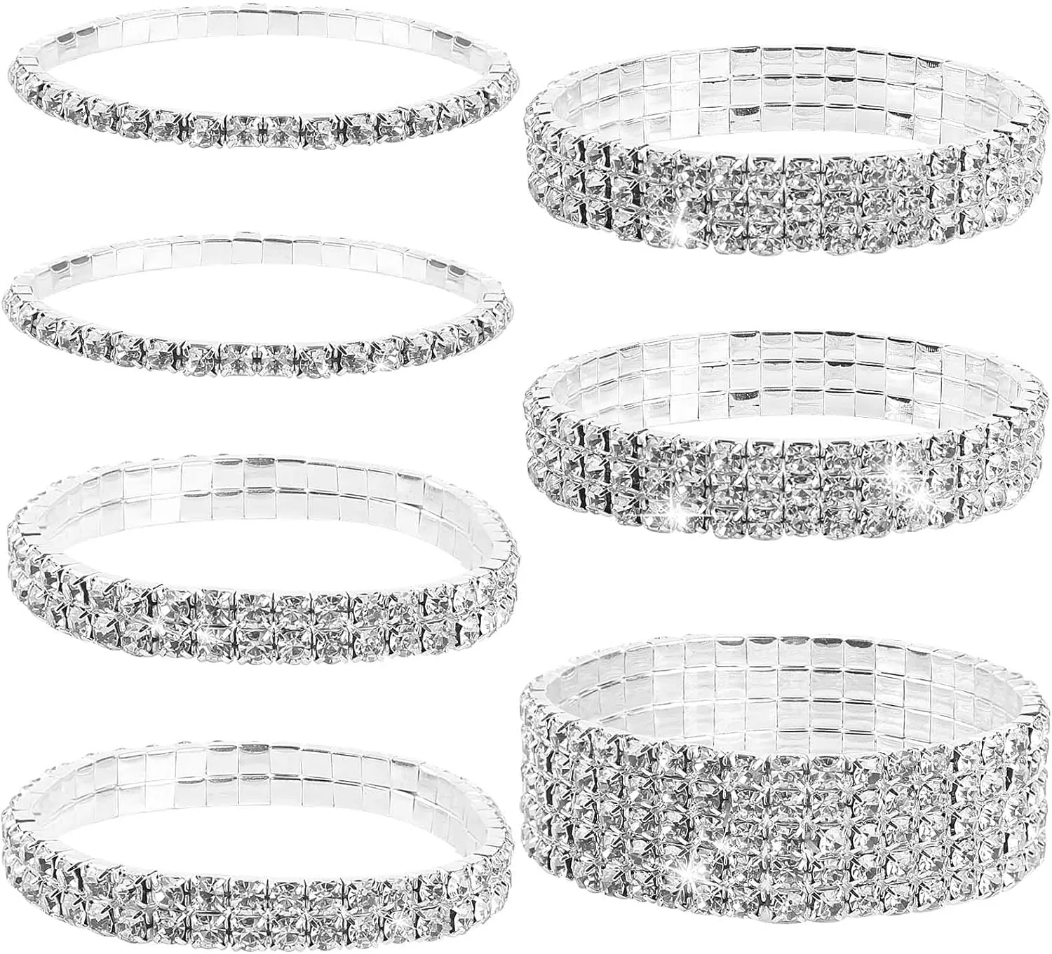 Rhinestone Bangle Stackable Stretch Bracelet