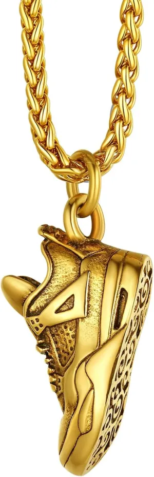 Richsteel Necklaces for Men Women Football/Basketball/Boxing Gloves/Shoes Pendant Stainless Steel Hip Hop Sports Fan Jewelry