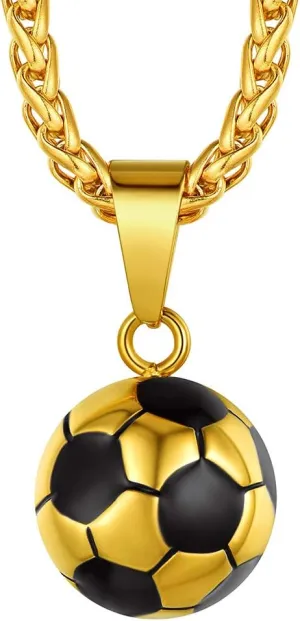 Richsteel Necklaces for Men Women Football/Basketball/Boxing Gloves/Shoes Pendant Stainless Steel Hip Hop Sports Fan Jewelry