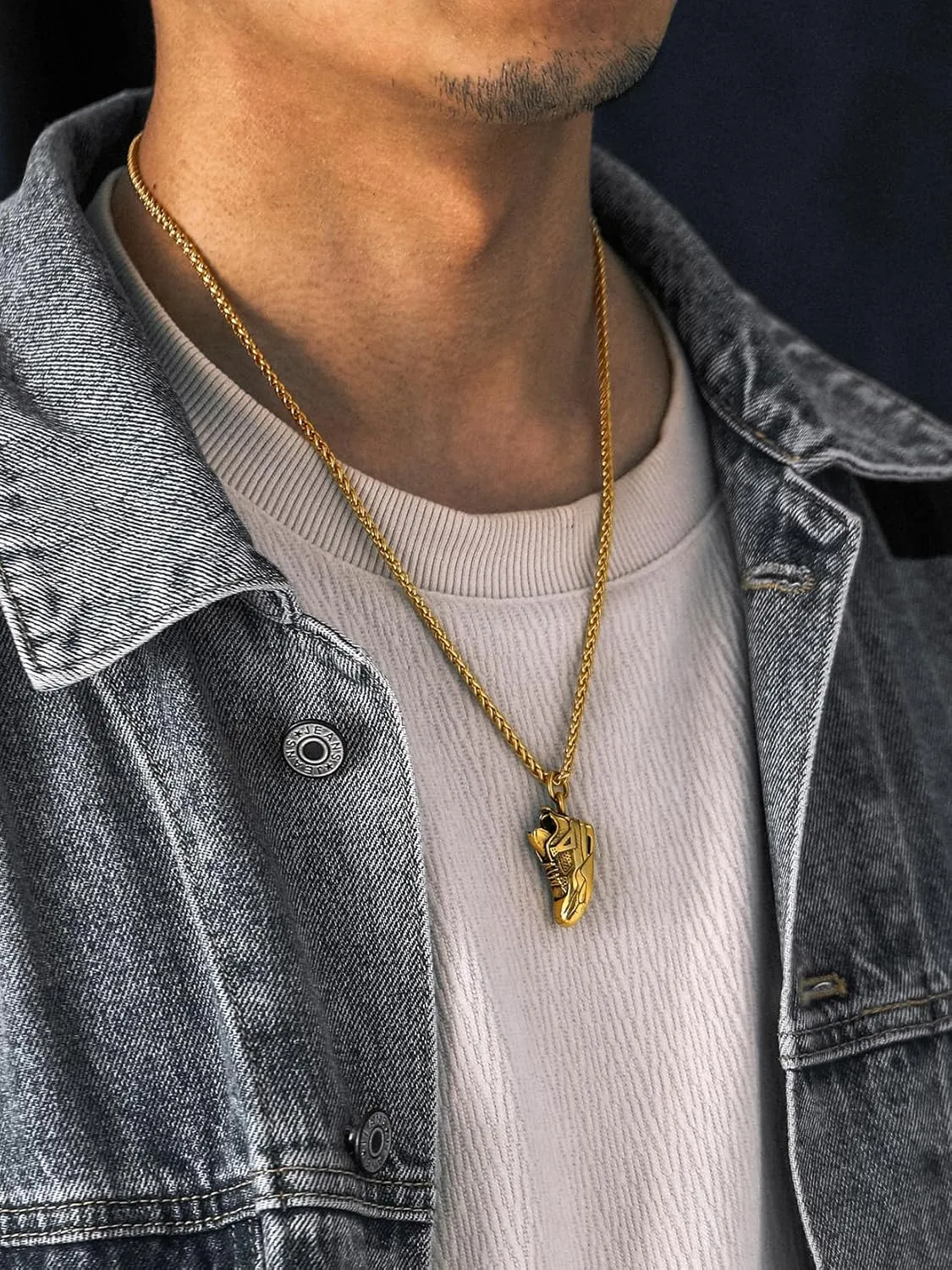Richsteel Necklaces for Men Women Football/Basketball/Boxing Gloves/Shoes Pendant Stainless Steel Hip Hop Sports Fan Jewelry