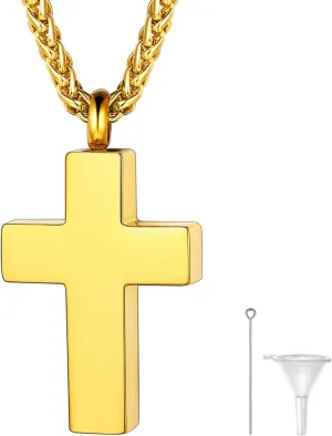 Richsteel Urn Necklaces for Ashes for Women Men Cremation Pendant Necklace for Ashes Stainless Steel Memorial Jewelry
