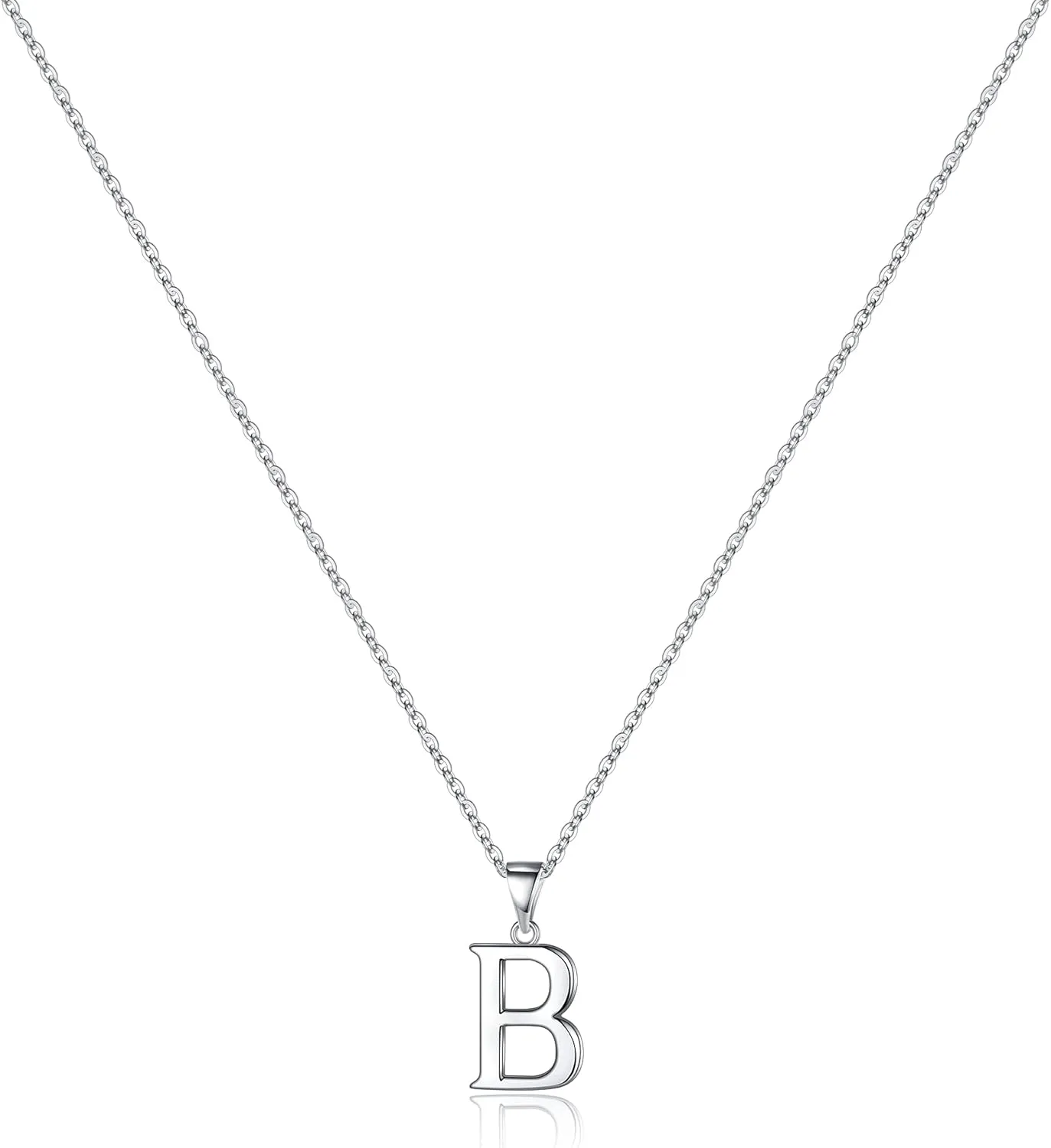 S925 Sterling Silver Initial Necklaces for Women, Dainty Hypoallergenic Initial Necklace Letter Initial Pendant S925 Sterling Silver initial Necklace for Women Jewelry Gifts