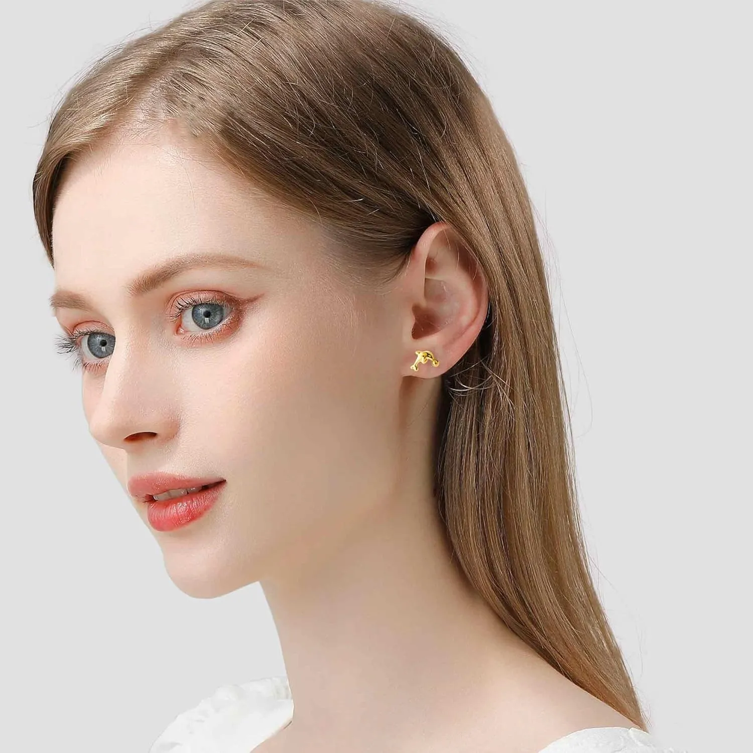 Silver Earrings for women Tiny Cute Heart/Star/Cross/Huggie/Geometric/Triangle/Elephant Stud earrings Hypoallergenic Surgical Steel Small for Women Mother's Day Gifts