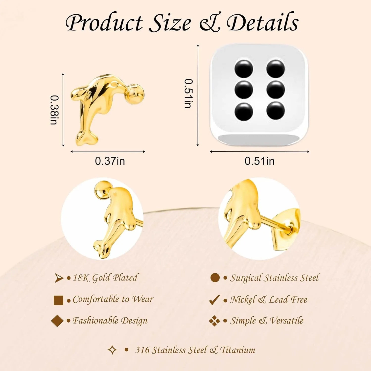Silver Earrings for women Tiny Cute Heart/Star/Cross/Huggie/Geometric/Triangle/Elephant Stud earrings Hypoallergenic Surgical Steel Small for Women Mother's Day Gifts