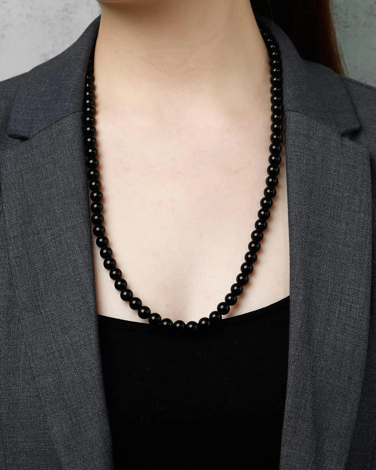 Simple Crystals and Stones Beaded Necklace Protection Balance Meditation Long Necklaces for Women and Men Amulet Jewelry