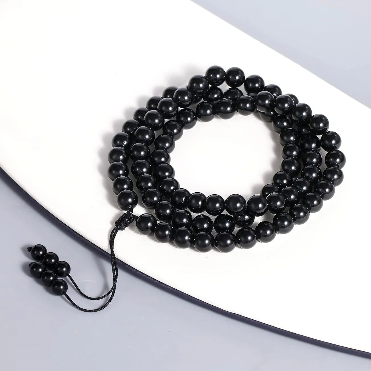 Simple Crystals and Stones Beaded Necklace Protection Balance Meditation Long Necklaces for Women and Men Amulet Jewelry