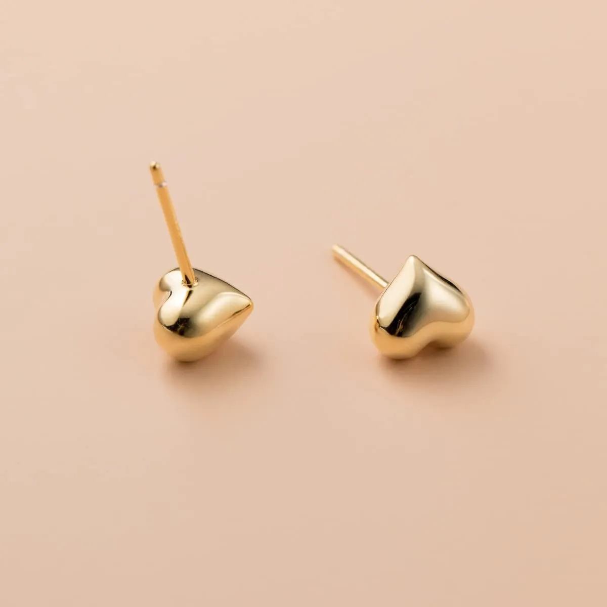 SLUYNZ Solid 925 Sterling Silver 8MM Fat Heart Earrings Studs for Women Teens Sweet Love Studs Earrings
