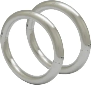 Stainless steel lockable cuff bracelets with removable O ring