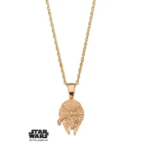 Star Wars Millenium Falcon Necklace - Gold