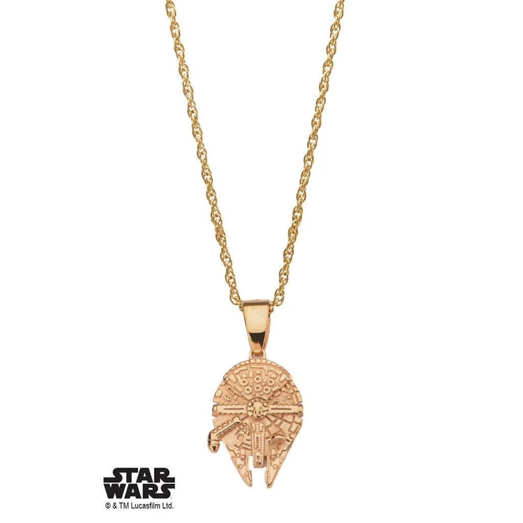 Star Wars Millenium Falcon Necklace - Gold