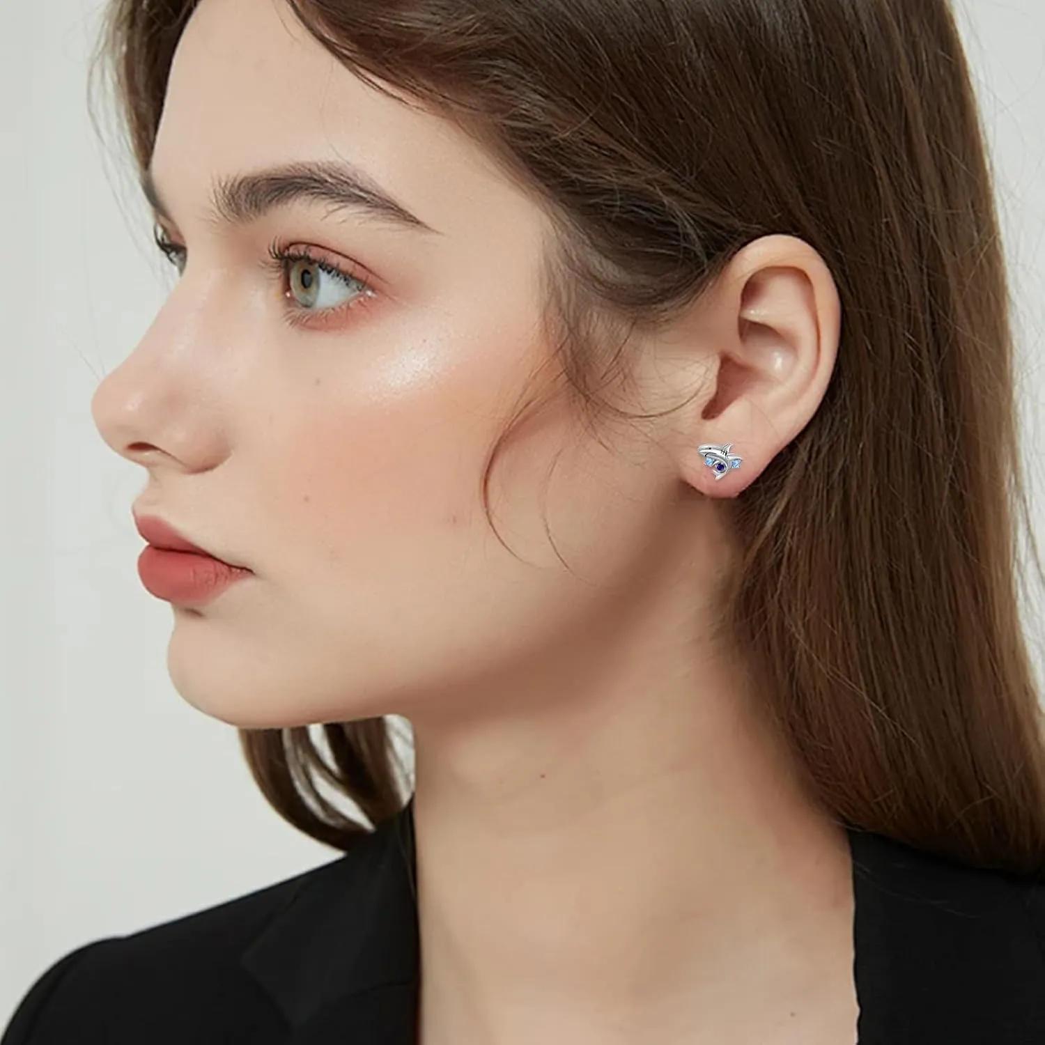 Sterling Silver Dinosaur/Turtle/Sheep/Dragonfly/Panda/Bunny/Mushroom/Cat/Spider Stud Earrings Animal Earring Hypoallergenic Jewelry Gifts for Women Sister Daughter