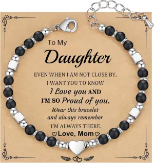 Stocking Stuffers for Women Teens, Gifts for Mom Christmas Gift Mothers Day Gifts for Grandma Daughter Bonus Mom Nature Stone Bead Bracelets for Women Graduation Gift for Her 2025