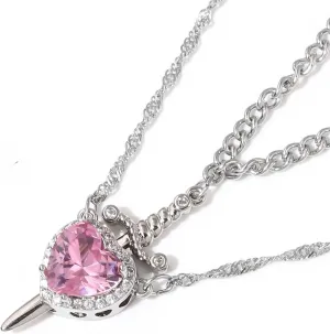 Sword Heart Matching Couple Necklaces - Bff Neckalce for 2 Best Friends - Beautiful Jewelry Gift for Women Men