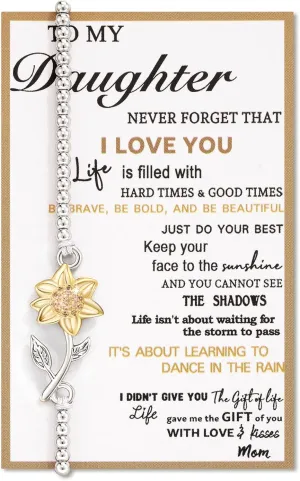 Tarsus Sunflower Gifts for Women Teen Girls, Sunflower Bracelets for Women