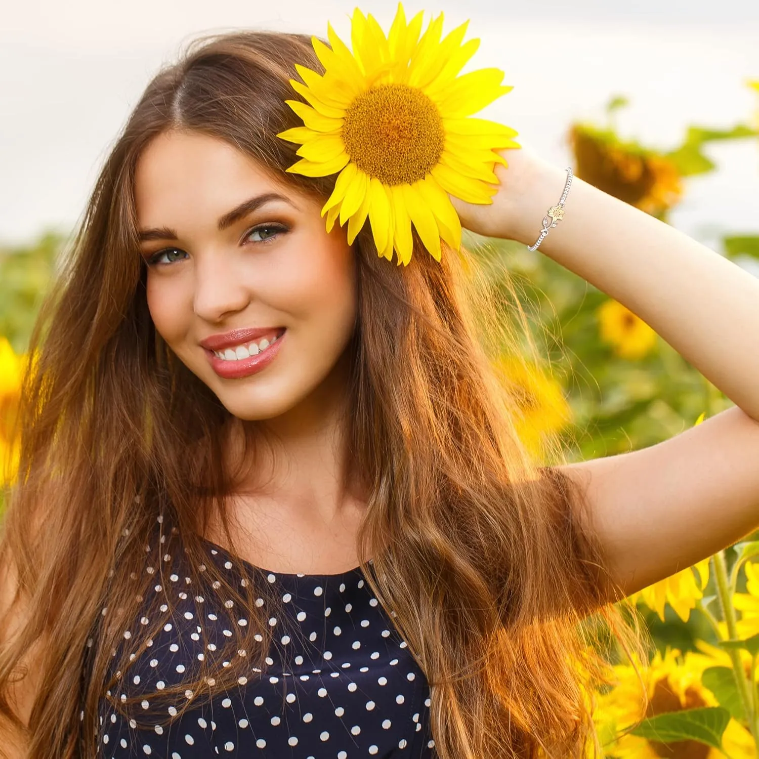 Tarsus Sunflower Gifts for Women Teen Girls, Sunflower Bracelets for Women