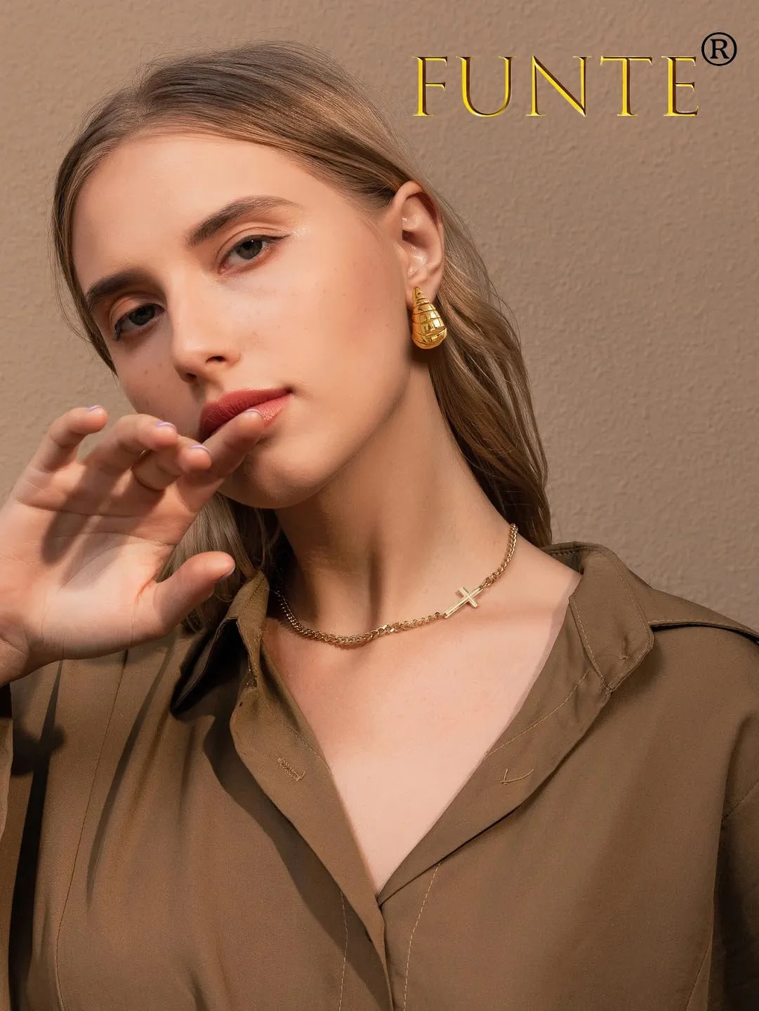 Teardrop Earrings For Women Chunky Gold Hoop Earrings 18k Gold Drop Earrings Lightweight Open Hoops Gold Drop Earrings For Women Trendy Hypoallergenic Earrings Waterdrop Earrings Jewelry For Girls