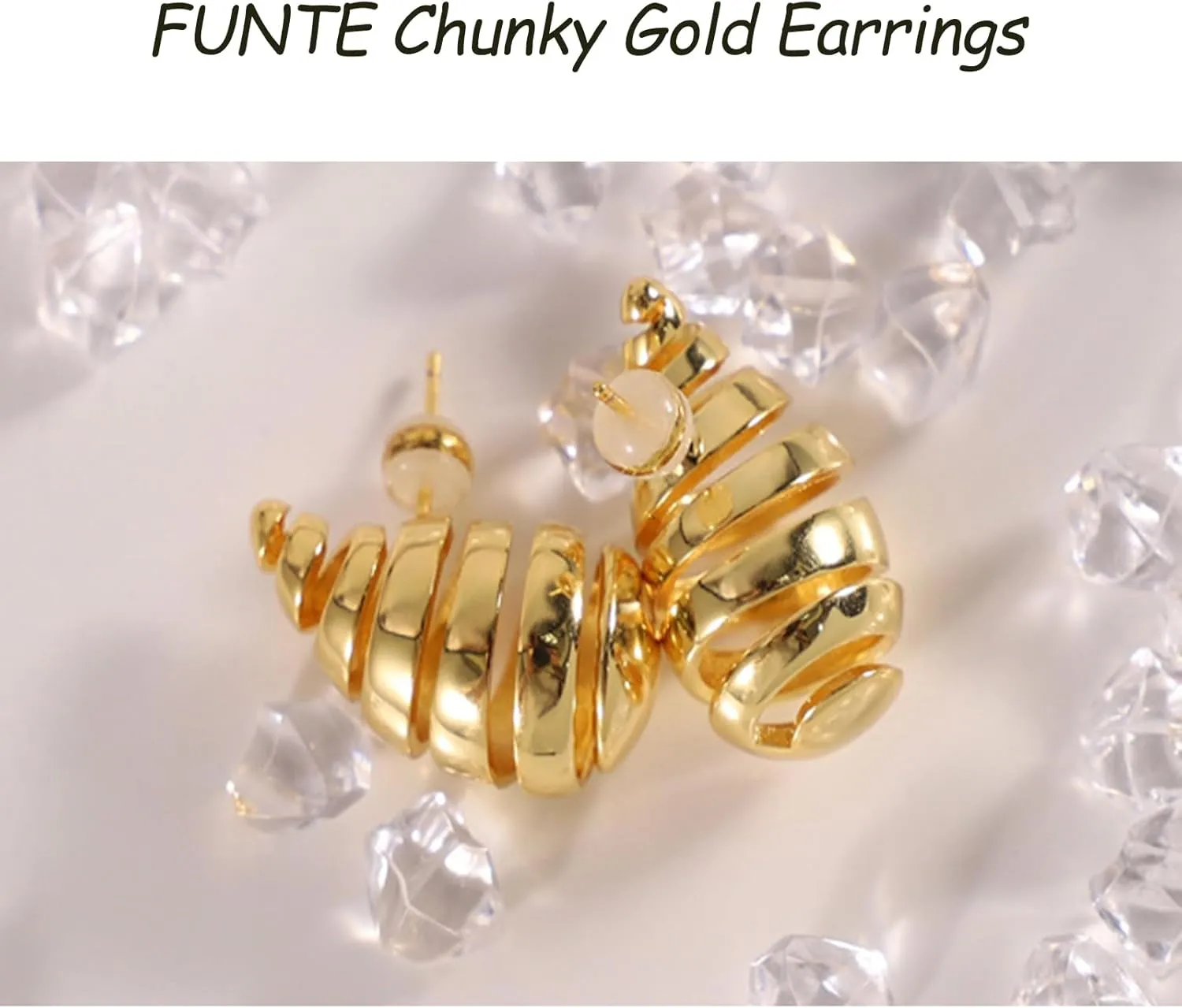 Teardrop Earrings For Women Chunky Gold Hoop Earrings 18k Gold Drop Earrings Lightweight Open Hoops Gold Drop Earrings For Women Trendy Hypoallergenic Earrings Waterdrop Earrings Jewelry For Girls