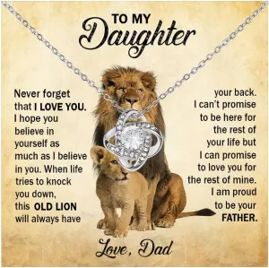 To My Daughter Necklace, Daughter Gifts From Dad, Father Daughters Necklace, Daughters Necklaces From Dad, Graduation Christmas Birthday Gifts For Her From Father Mother