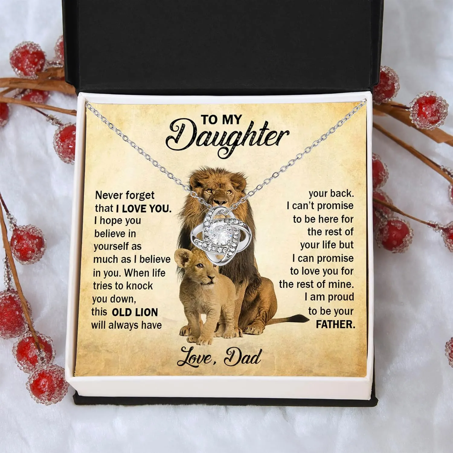 To My Daughter Necklace, Daughter Gifts From Dad, Father Daughters Necklace, Daughters Necklaces From Dad, Graduation Christmas Birthday Gifts For Her From Father Mother