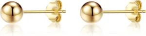 ToHeart 14k Gold Stud earrings Women Hypoallergenic Gold Flat Back Stud Earrings